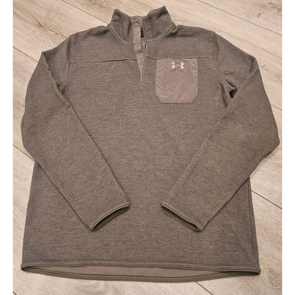 Under Armour 1/4 Snap Pullover Cold Gear Sweatshirt Men’s Sz M